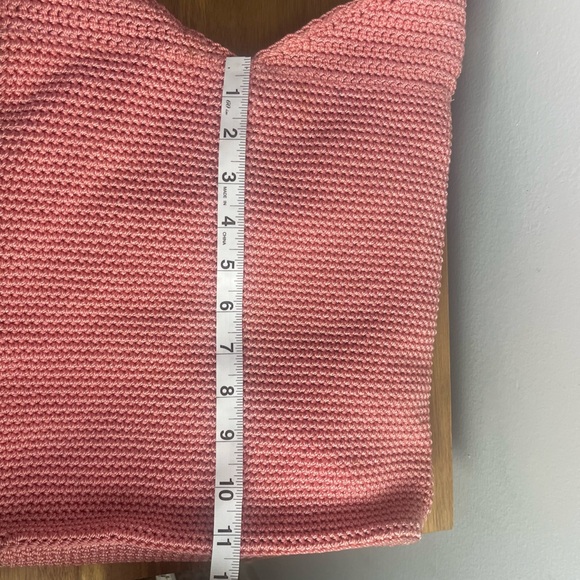 The Sak y2k Pink crochet bag shoulder bag fisherman boho beach knit - Picture 12 of 15